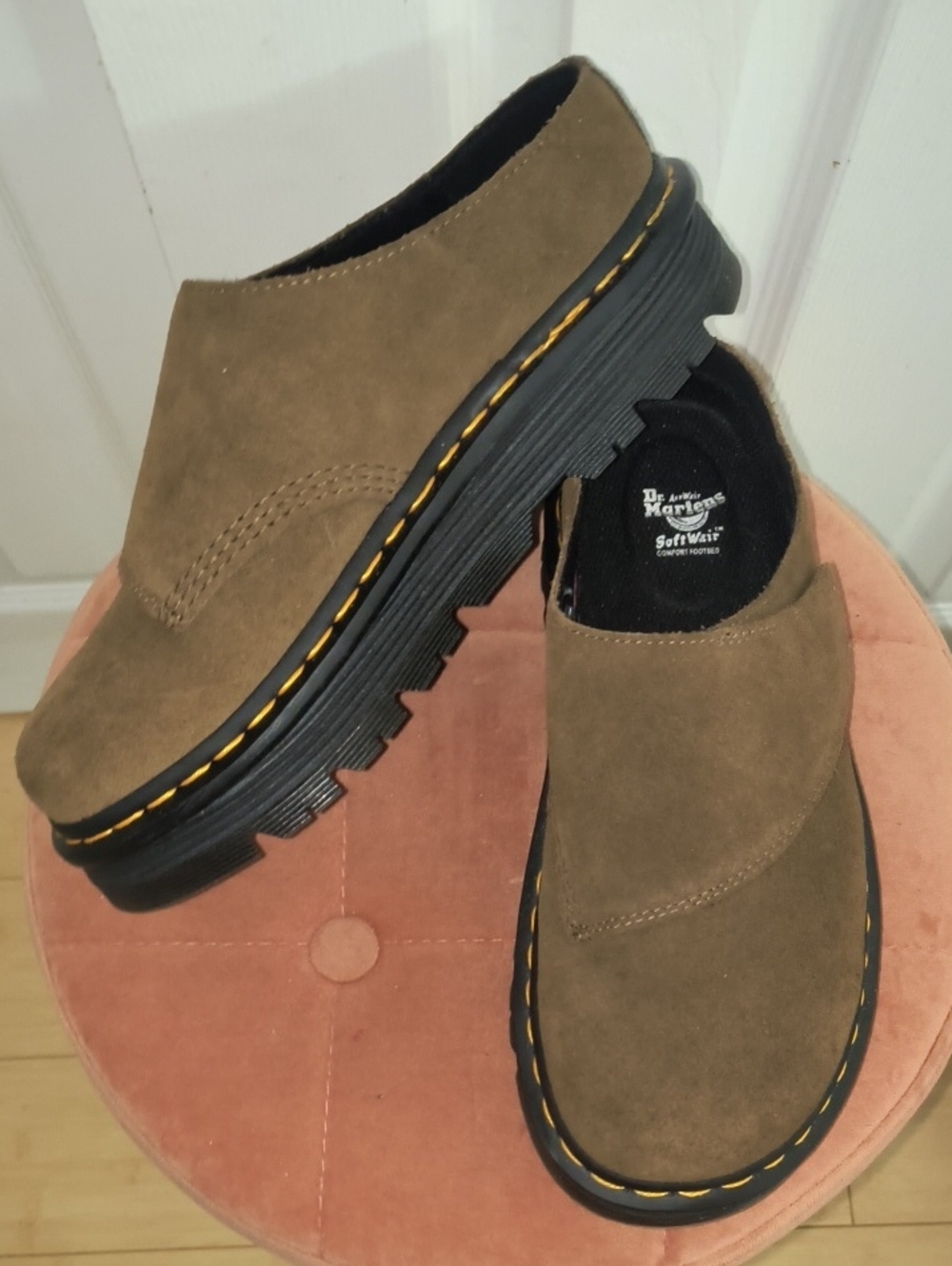 Dr Martens Zebzag AnyWair Suede Mules Size 8 Mens / 9 Women's - Picture 4 of 9